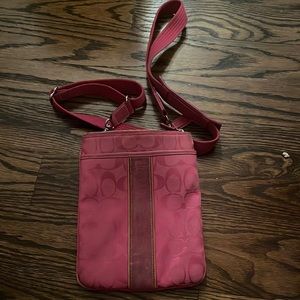 Dark Pink Coach Crossbody Bag